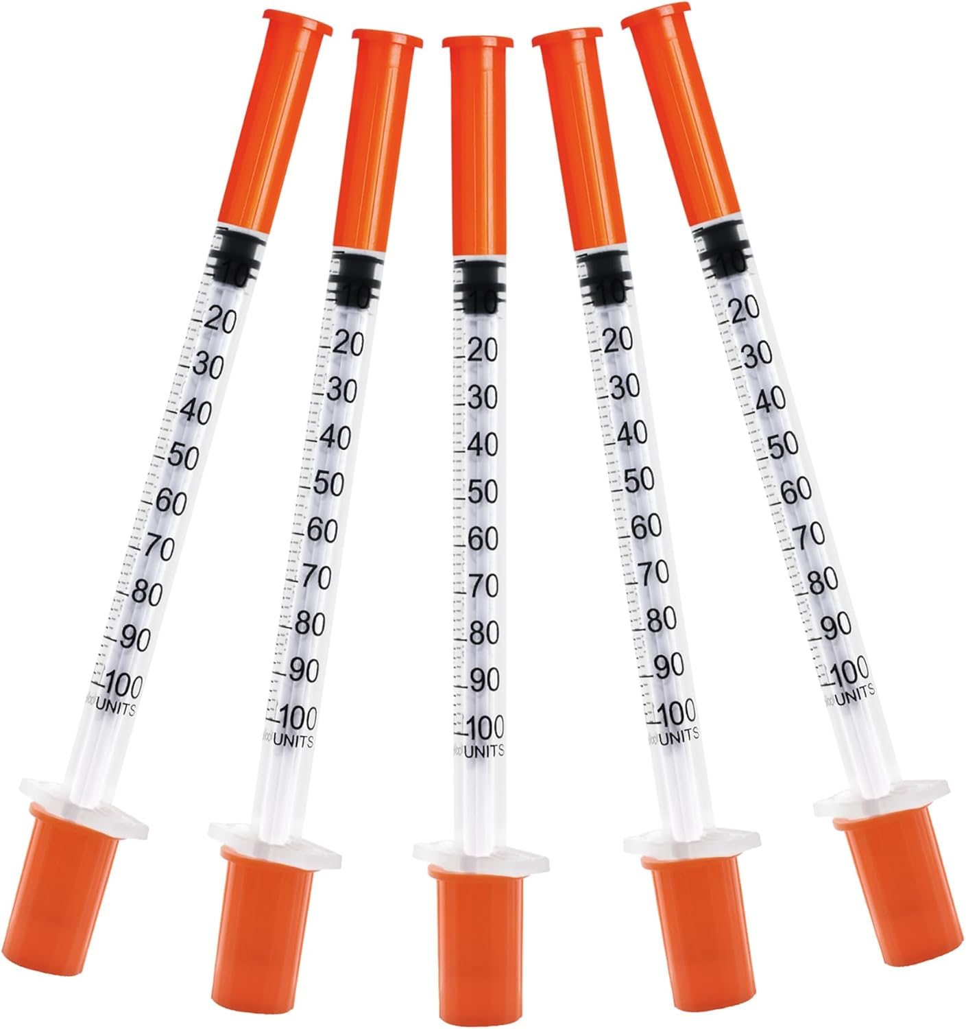 U-100 31G 1cc 1/4 Inch (6mm) Syringes, Individually Wrapped Pack of 20