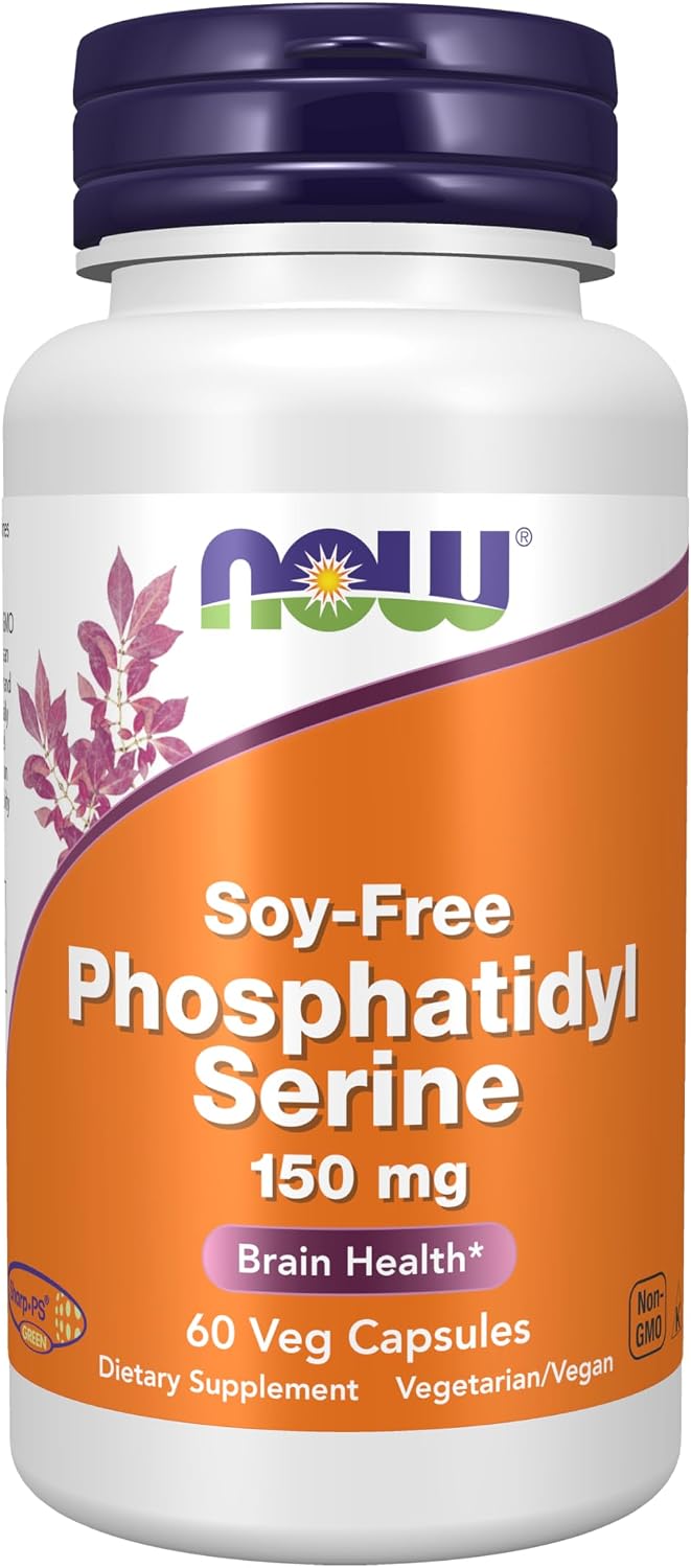 NOW Supplements, Soy-Free Phosphatidyl Serine (150mg), 60 Veg Caps