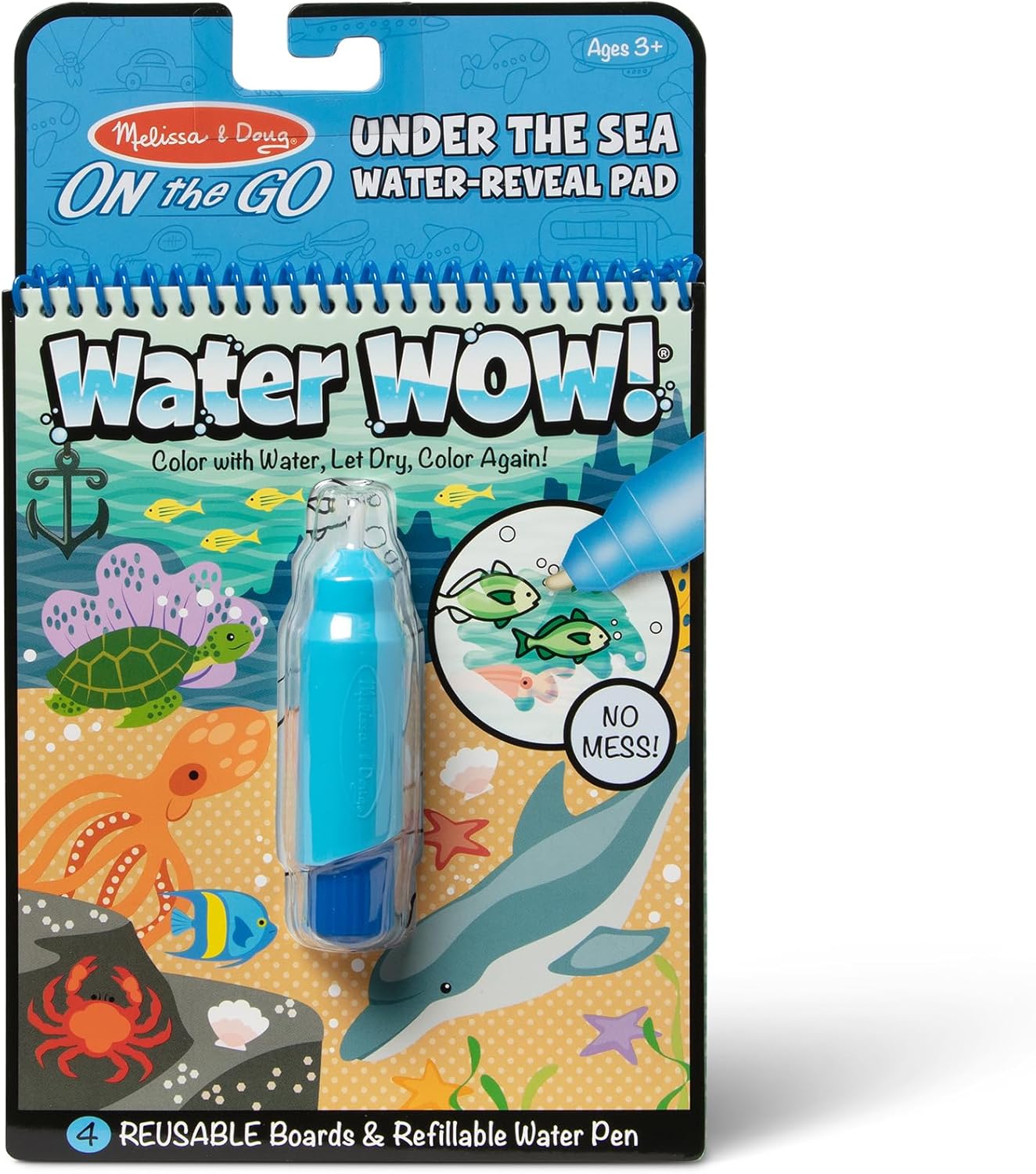 Melissa & Doug On The Go Water Wow! Reusable Water-Reveal Activity Pad - Under The Sea - FSC Certified