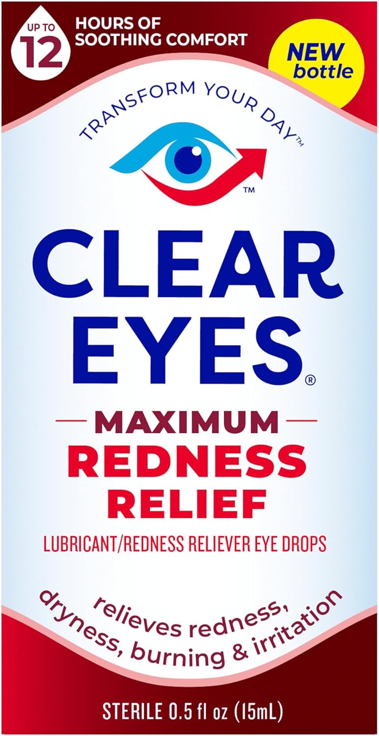 Clear Eyes | Maximum Redness Relief Eye Drops | 0.5 FL OZ