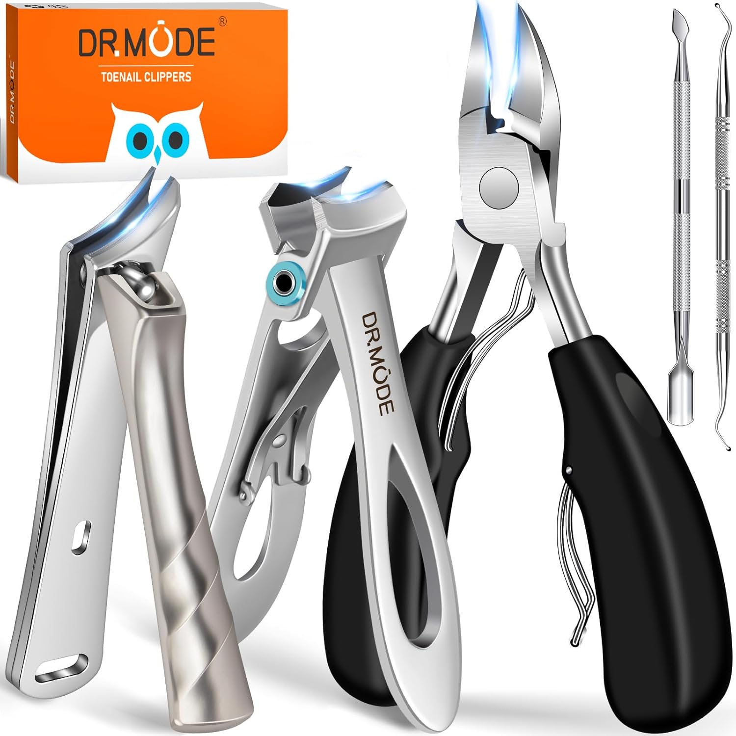 Toenail Clippers for Seniors Thick Toenails, Slanted Toe Nail Clippers for Men Thick Nails with Wide Opening, Heavy Duty Sharp Ingrown Toenail Clippers Nail Cutter Long Handle