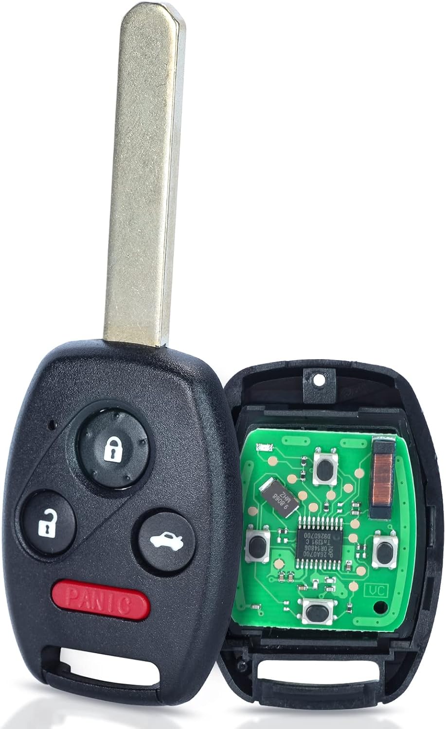 Key Fob Replacement for Honda Civic 2006 2007 2008 2009 2010 2011 2012 2013 N5F-S0084A Keyless Entry Remote Control Car Key 4 Buttons 313.8Mhz ID46 Chip 35111-SVA-306