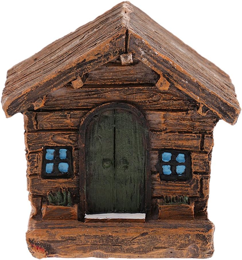 Cottage House for Dollhouse Garden Diorama Scenery Wooden Resin