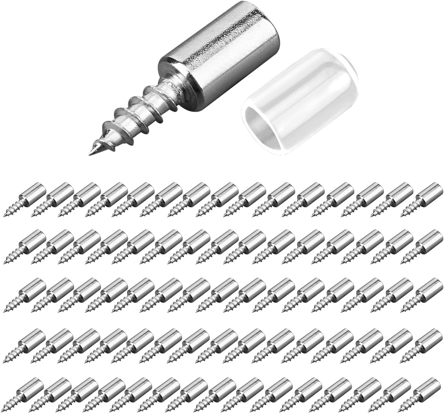 Lemiyoo 75 Sets Shelf Support Pegs,Heavy Duty Metal Shelf Support Pins for Kitchen,Cupboard,Wardrobe,Cabinet,Glass,Wood,with Non-Slip Sleeves (Straight)