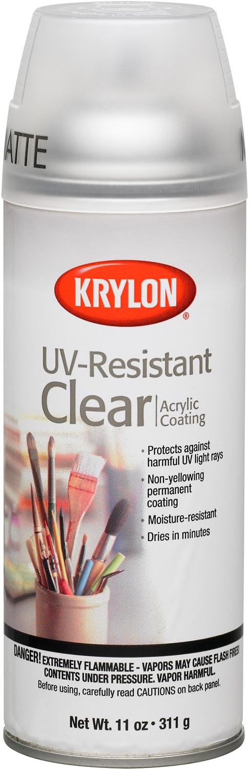 Krylon K01309 Gallery Series Artist and Clear Coatings Aerosol, 11-Ounce, UV-Resistant Matte Spray Paint, 11 ounce, 11 Oz