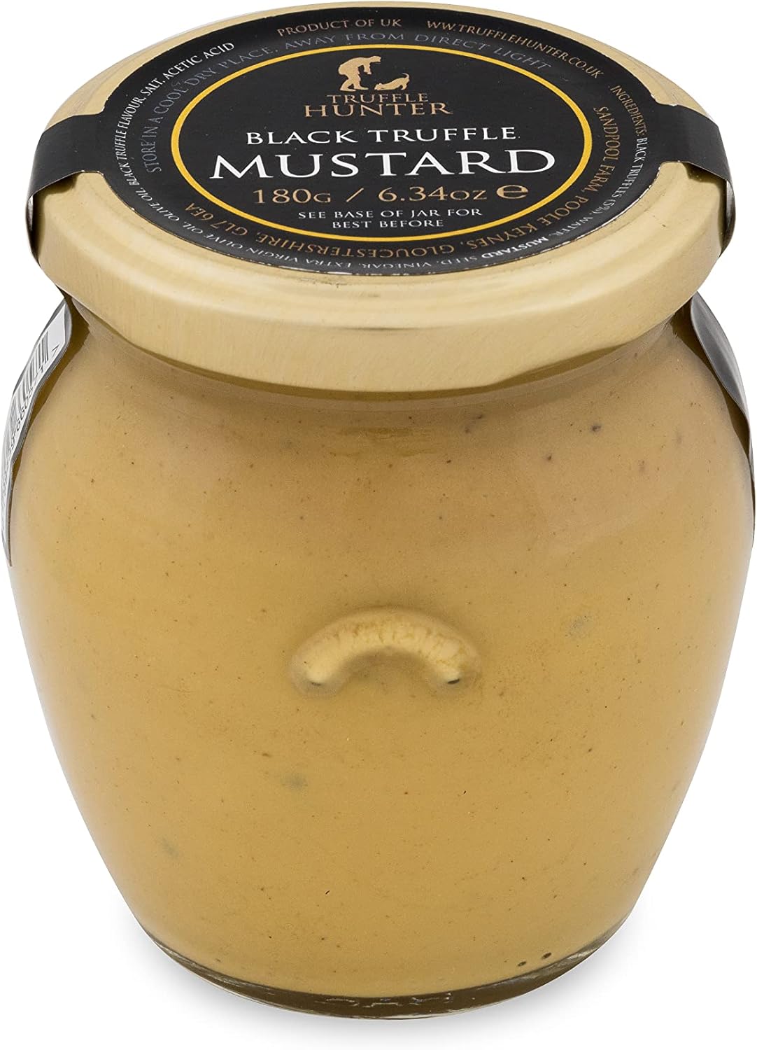 TruffleHunter - Black Truffle Mustard - Dijon Mustard - Gourmet Condiments - 180g