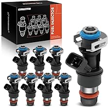A-Premium 8Pcs Fuel Injectors Compatible with Chevy Silverado 1500 2500 3500, Tahoe, Suburban & GMC Sierra, Yukon, Savana, Envoy & Cadillac Escalade & Buick Rainier, 4.8L 5.3L 6.0L, Replace# MP10006