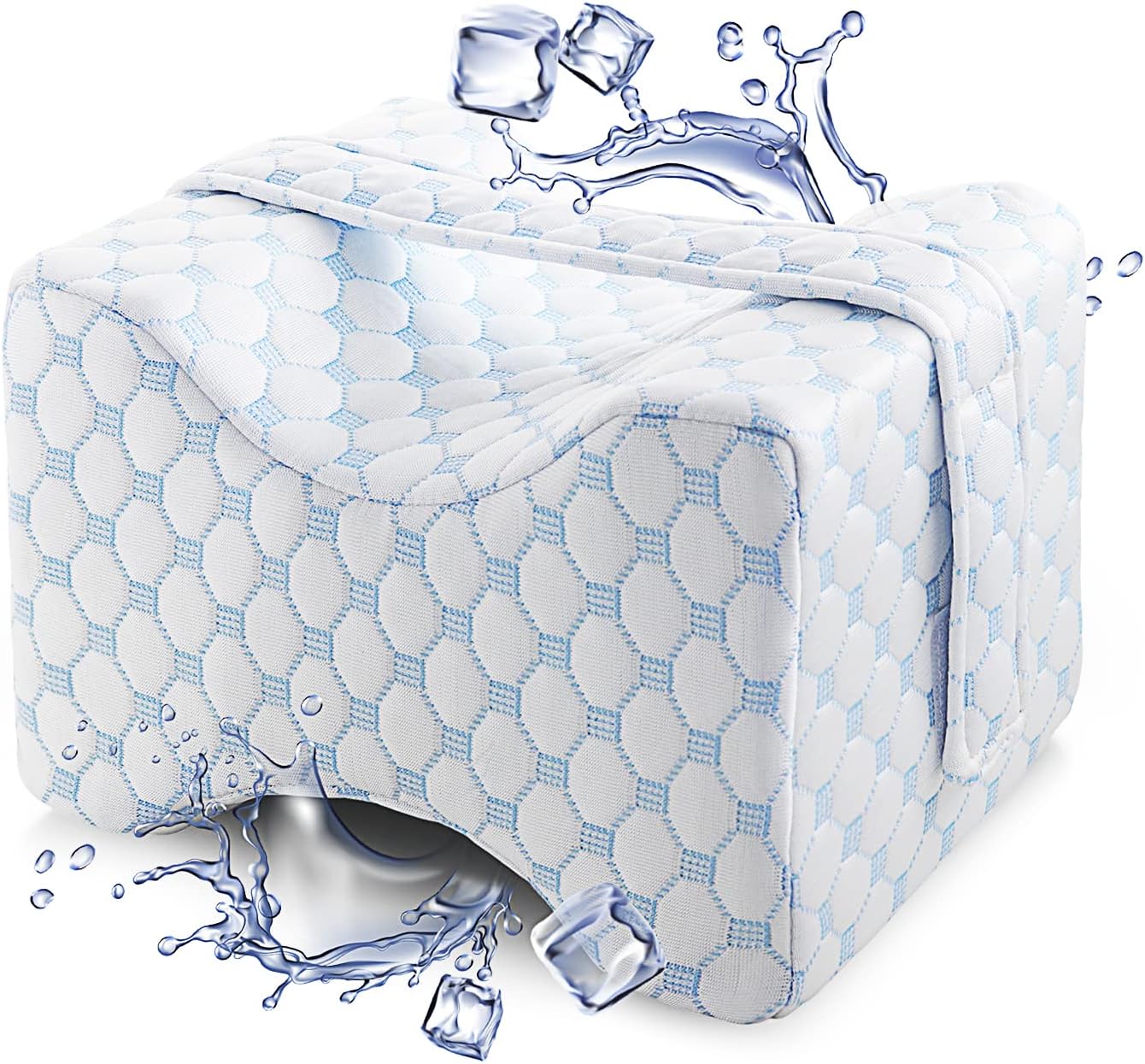 Nestl Knee Pillow for Side Sleepers - Knee Pillows for Sleeping - Comfy Pillow Between Legs for Sleeping - Under Leg Knee Cushion with Cooling Cover - Knee Surgery Pillow with Adjustable Strap