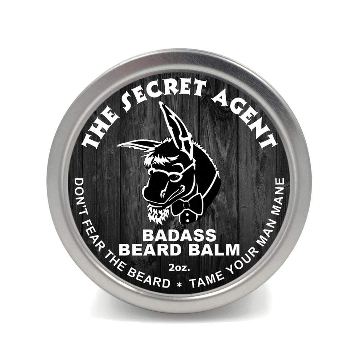 Badass Beard Care Beard Balm - Secret Agent Scent, 2 oz - All Natural Ingredients, Keeps Beard and Mustache Full, Soft and Healthy, Reduce Itchy and Flaky Skin, Promote Healthy Growth