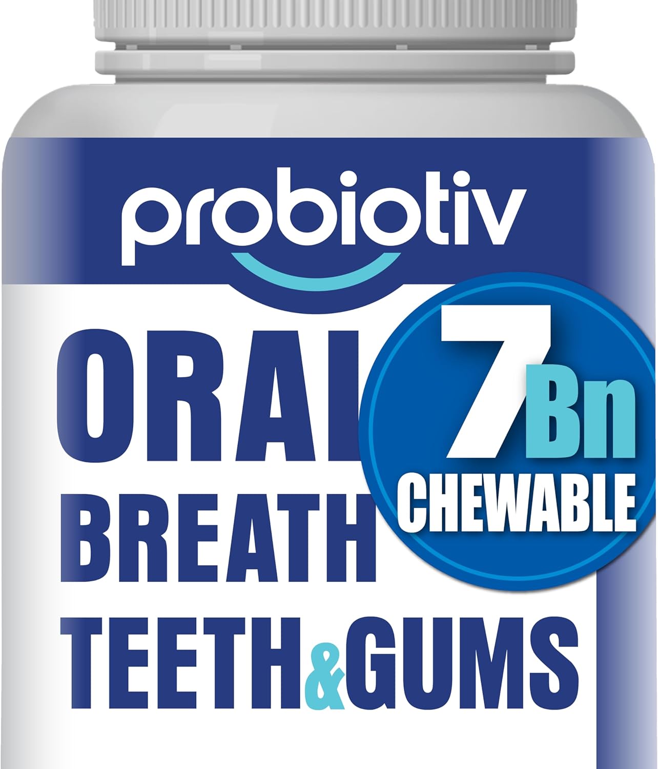 Oral Probiotics for Mouth Bad Breath 7 Billion CFU - Chewable Dental Probiotics for Teeth & Gums, Fresh Breath Freshener, Supports Oral Microbiome & Healthy Mouth