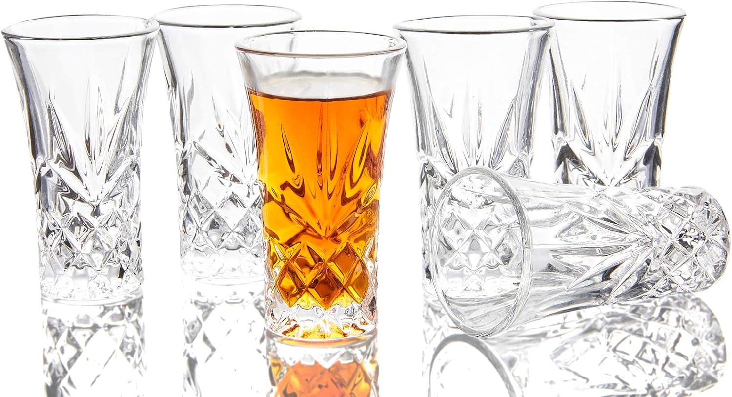 Tequila Glasses Heavy Base Shot Glass Cordial Glasses 2 OZ (Set of 6)