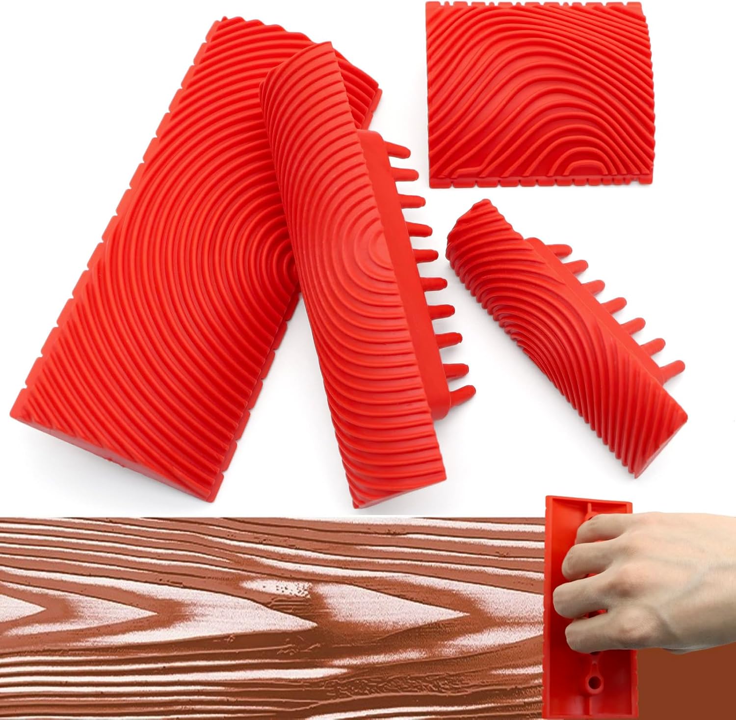 Wood Grain Tool - Natural Woodgrain Maker for Decorative Painting Premium Wood Graining Tool Set Enhance Your DIY Projects with Wood Grain Patterns