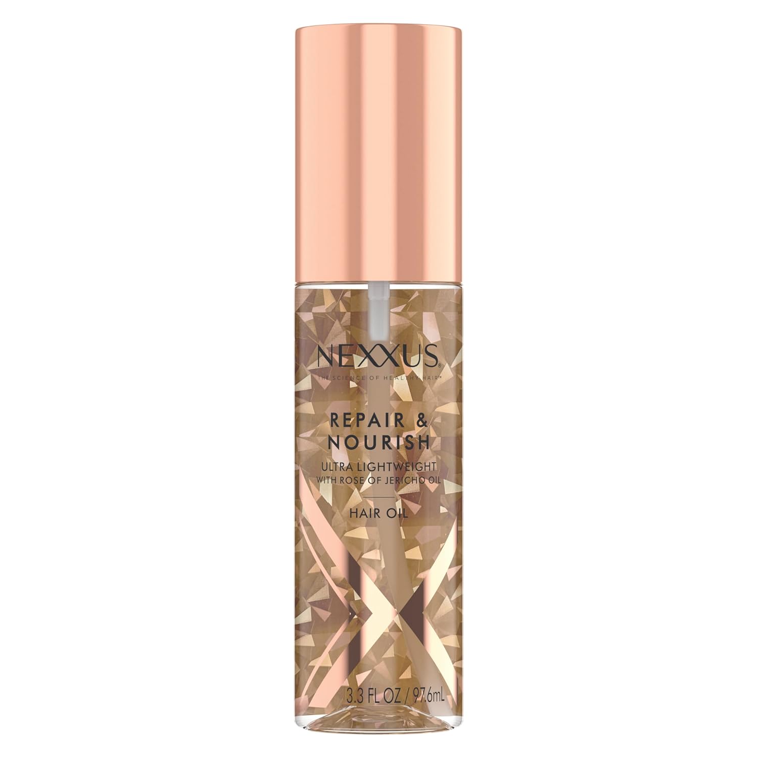 Nexxus Ultra Lightweight Hair Oil Repair & Nourish for Intense Nourishment with StyleProtect Technology & Rose of Jericho Oil 3.3 oz