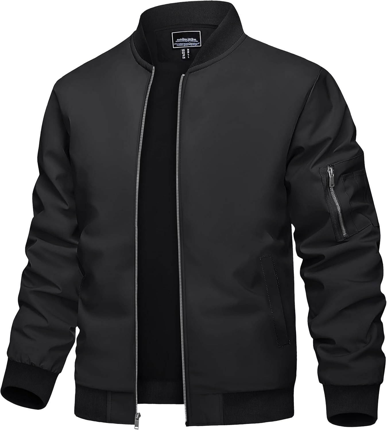 TACVASEN Men's Lightweight Jacket Thin Sportwear Bomber Jacket Windbreaker Coat