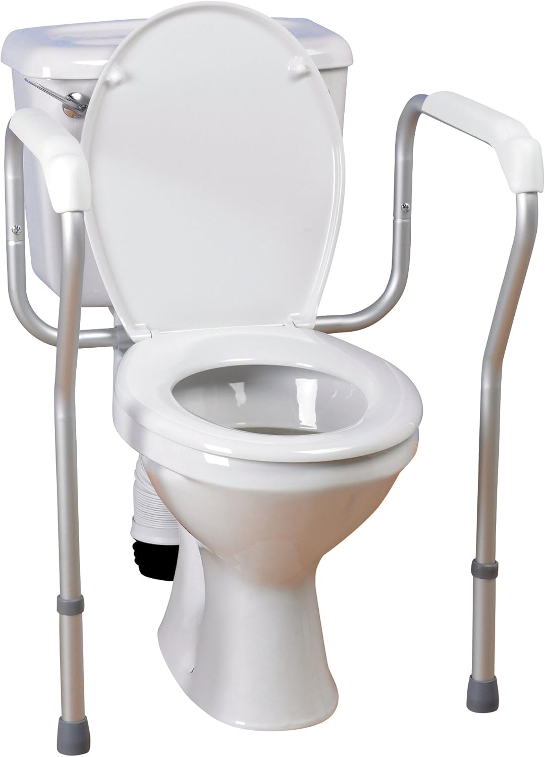 Homecraft Toilet Safety Frame, Height Adjustable, Bathroom Safety Aid for Easy on and Off, Support or Elderly/Disabled Height: 64 x 75cm, White