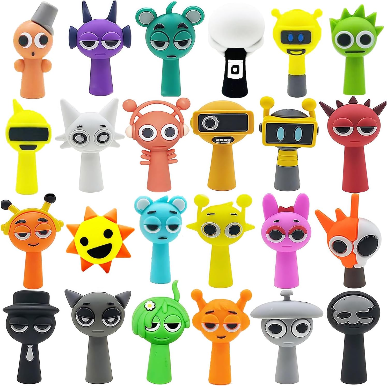 Action Figures Mystery Box, Mystery Box Office Room Action Figurine Decor Birthday Gifts for Boys and Girls, 24 Pcs