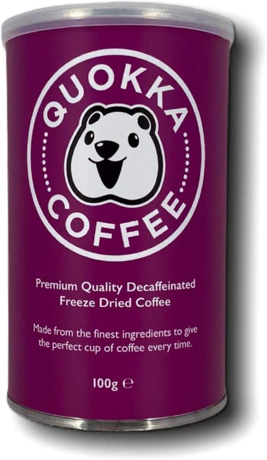 Quokka Decaff Instant Coffee - 100g (55 Cups), Smooth Medium Roast, Colombian Arabica Gold Blend