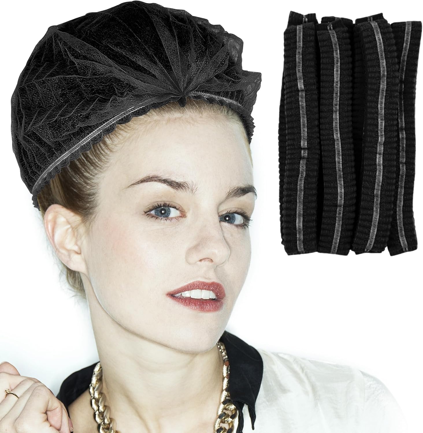 10 Pack Hair Nets, Disposable Bouffant Caps, Hair Caps, 21 Inches Hairnets for Men, Women, Food Service Workers