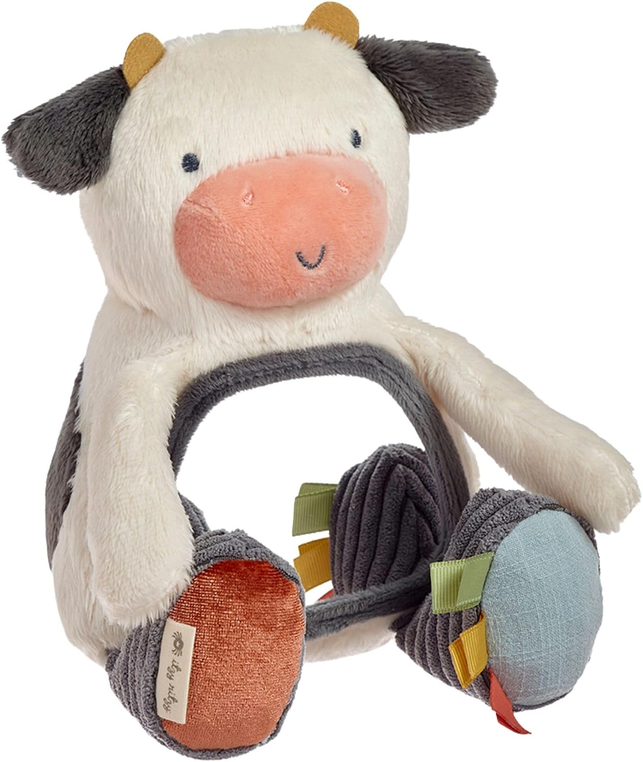 Itzy Ritzy Sensory Tummy Time Mirror Infant Toy - Ages 0 Months & Up (Cow)