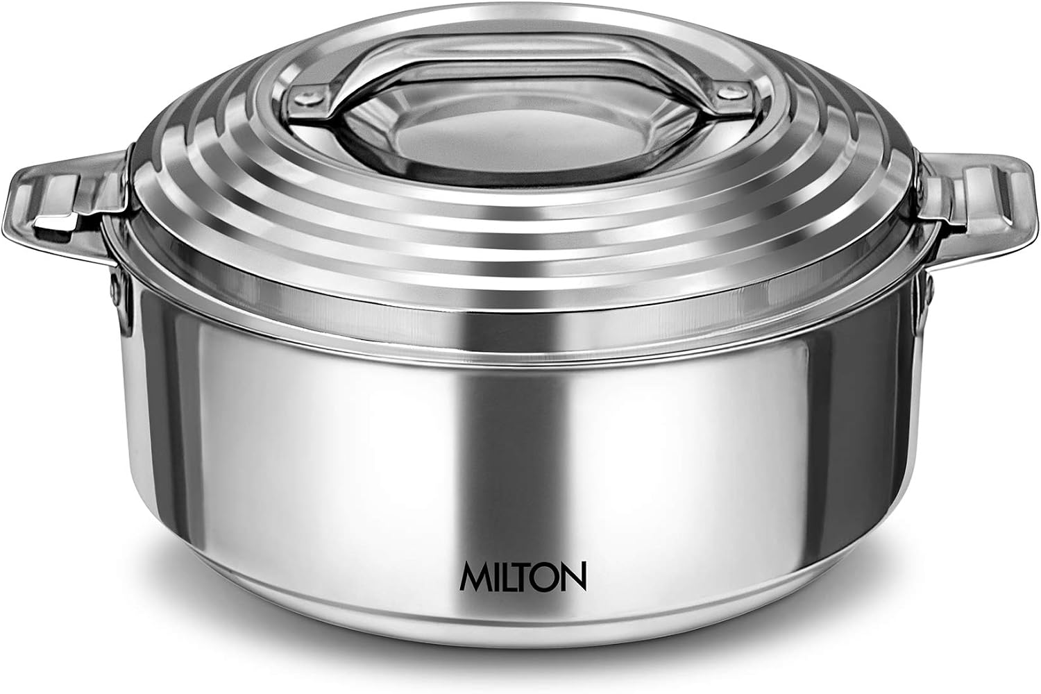 Milton Casserole 50 oz (2.0 qt) PU Insulated Hot Pot for Food | Stainless Steel Inner, Retains Heat for a Longer Time, Hotcase for Food, Ideal for Serving Food & Roti, Galaxia 1500, Silver