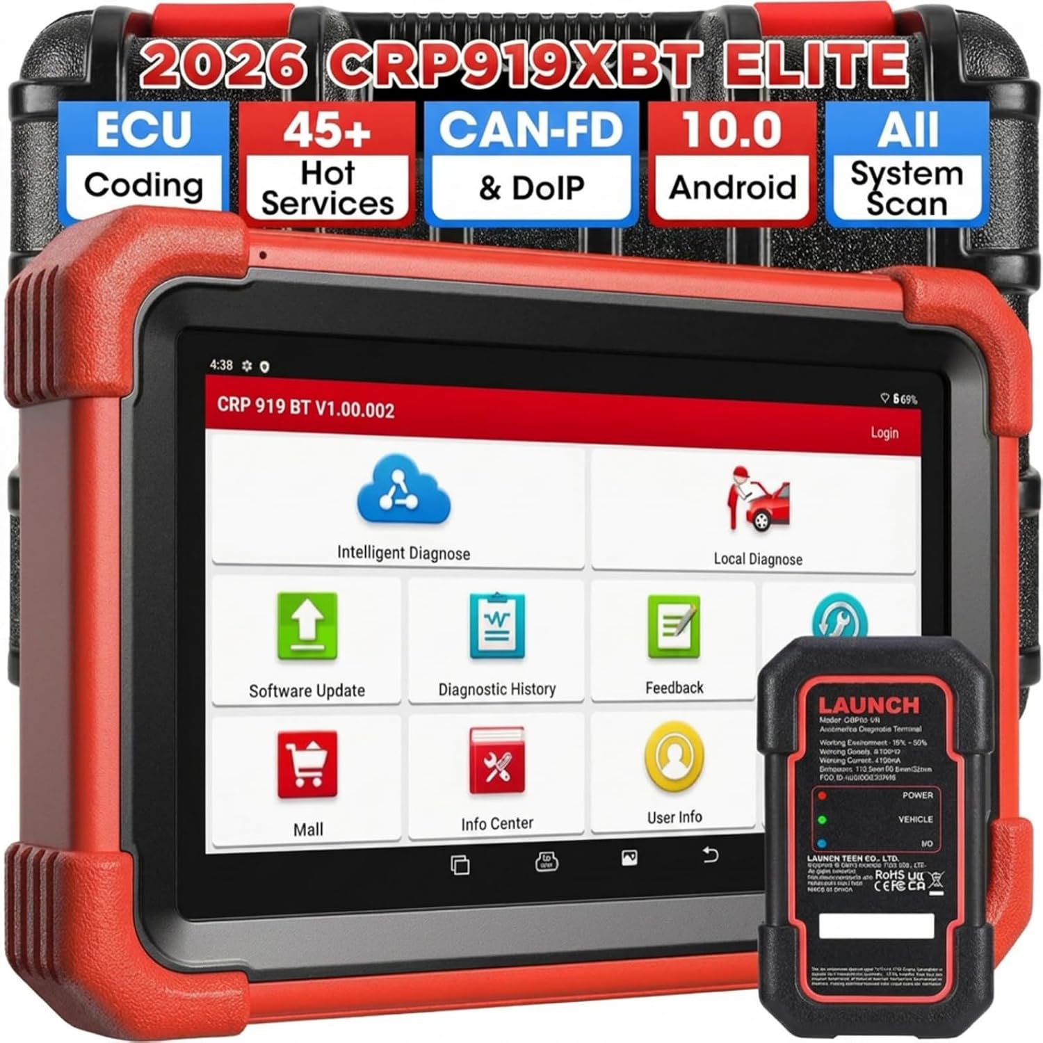 LAUNCH X431 CRP919XBT OBD2 Scanner, All System Bidirectional Scan Tool