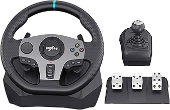 PXN V9 PC Steering Wheel with Pedals and Shifter 270/900 Degree Gaming Racing Wheel for PC,PS4,PS3,Xbox One, Xbox Series X/S,N-Switch (NOT Support Mac/PS5)