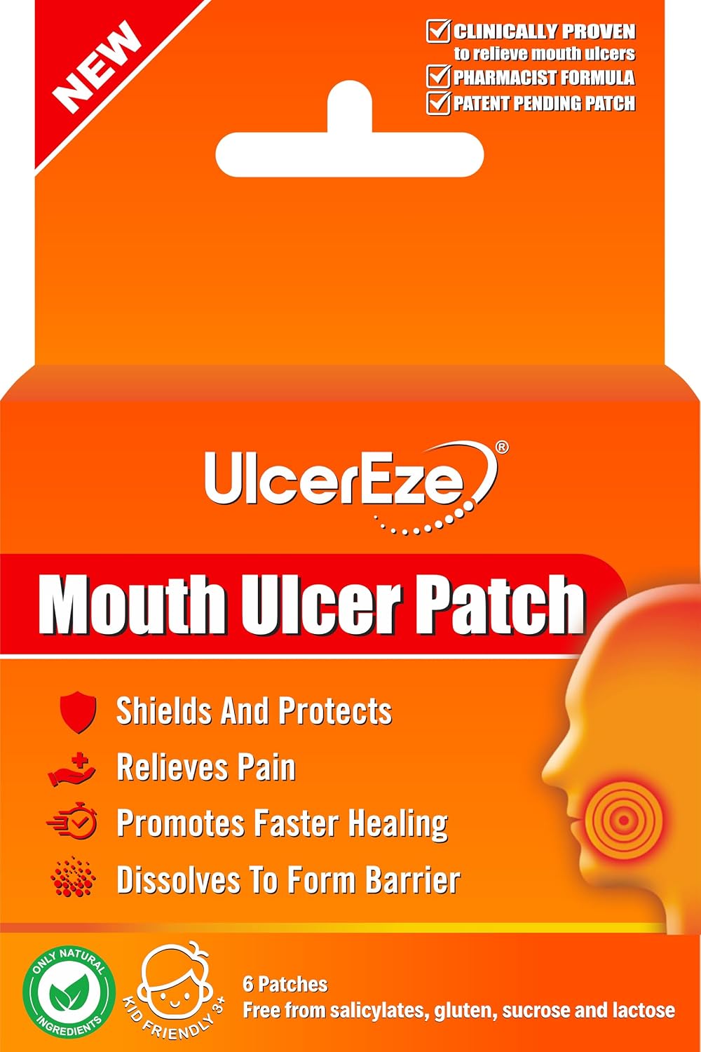 Mouth Ulcer Patch 6 Patches | Fast Relief | Oral Pain Treatment