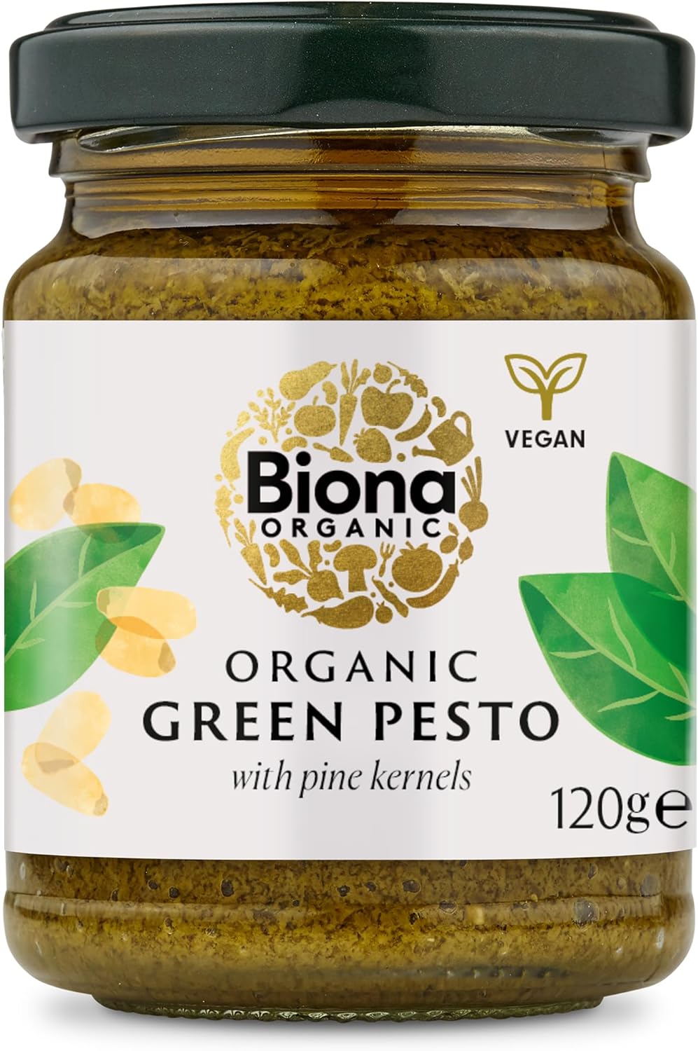 Biona Organic Green Pesto with Pine Kernels 120g (Pack of 6)