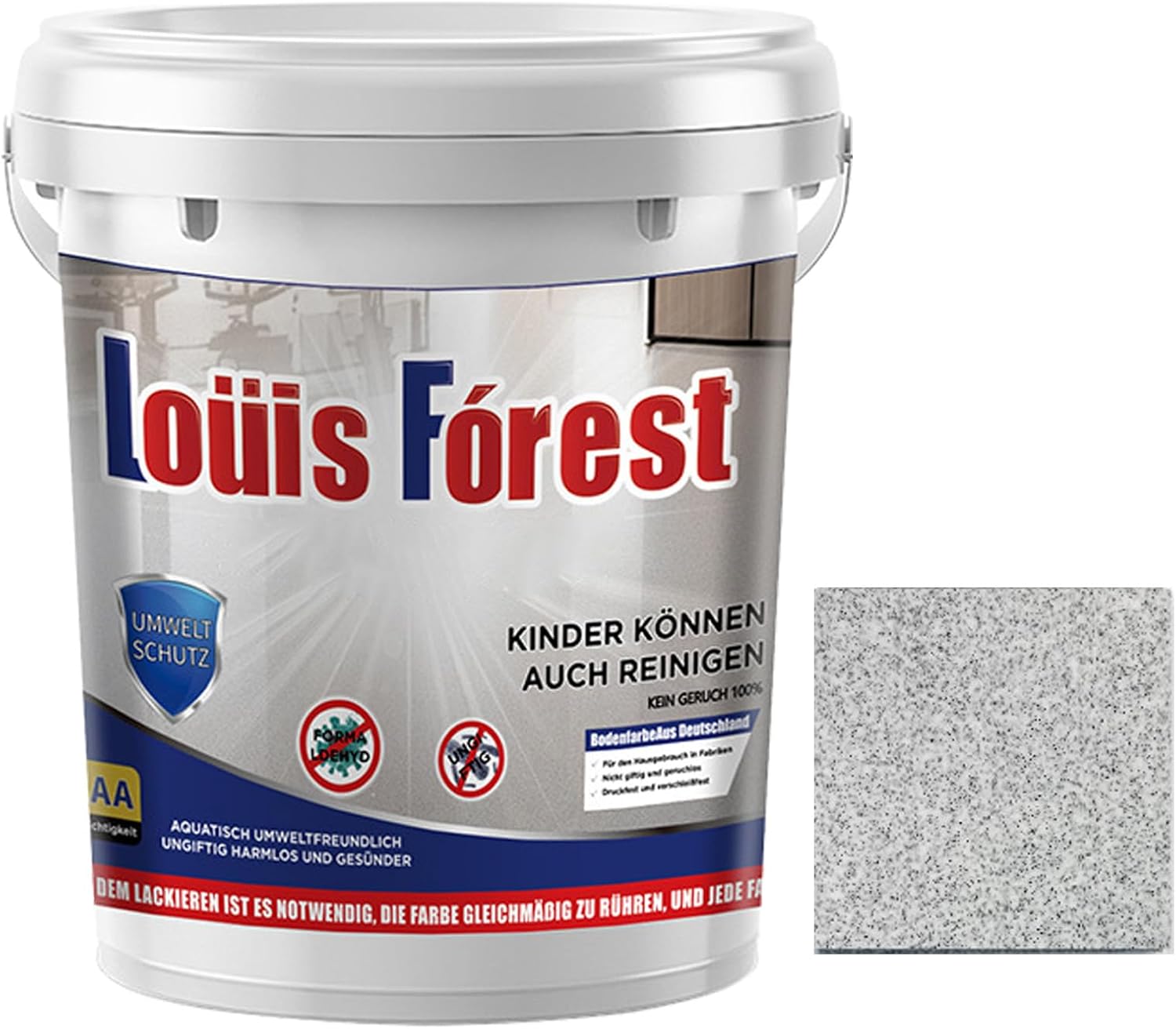 Epoxy Colored Sand Self Leveling Floor Paint, 2025 New Waterproof, Water-Based Epoxy Coating for Concrete and Garage Floors, Suitable for Both Interior and Exterior Applications (1kg*A)