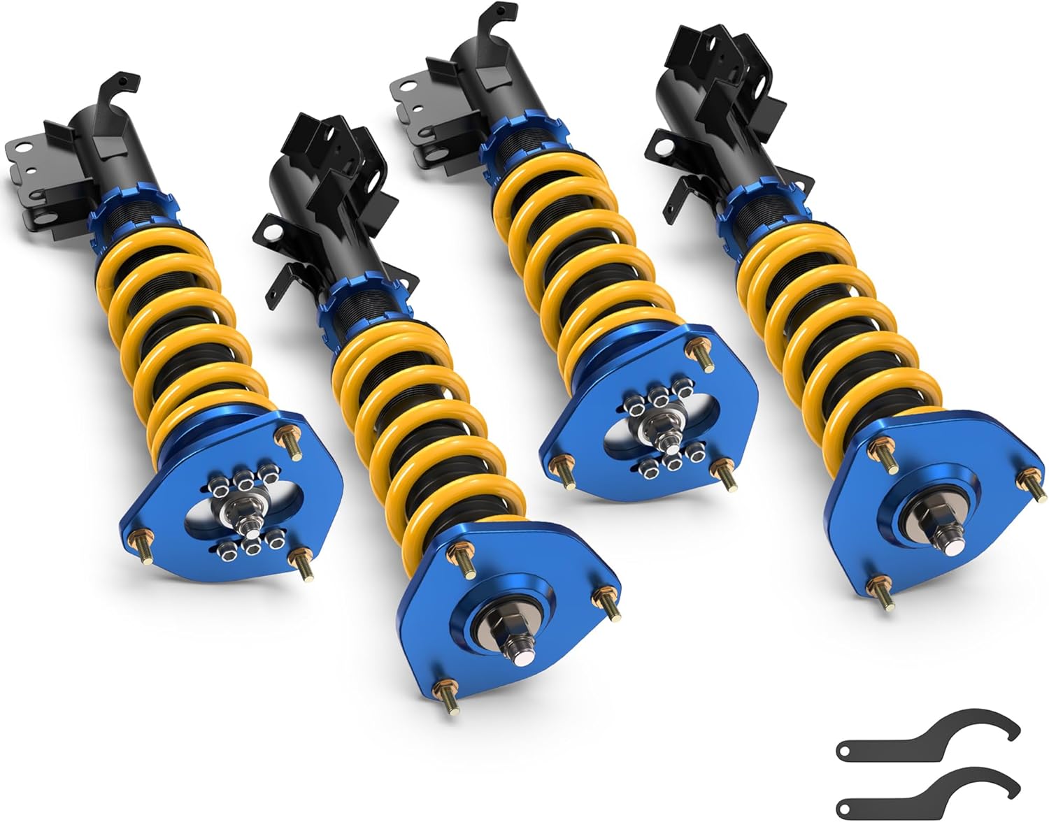 Height Adjustable Coilover Lowering Kit Compatible for Toyota Corolla E90 E100 E110 AE92 AE101 AE111 1988-1999 Suspension Coil Spring Strut Shocks (4pcs)