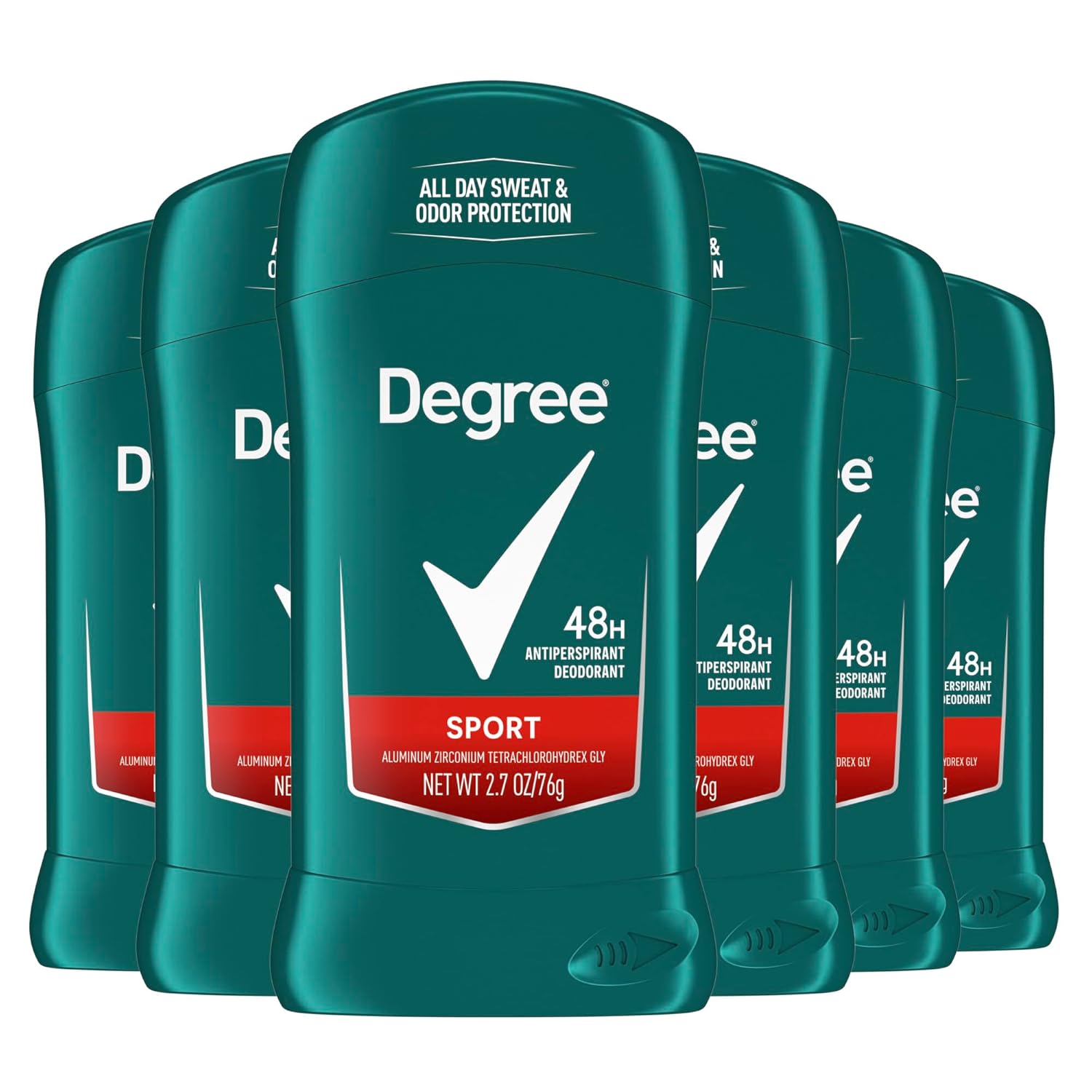 Degree Men Original Protection Antiperspirant Deodorant, Sport, 2.7 oz pack of 6