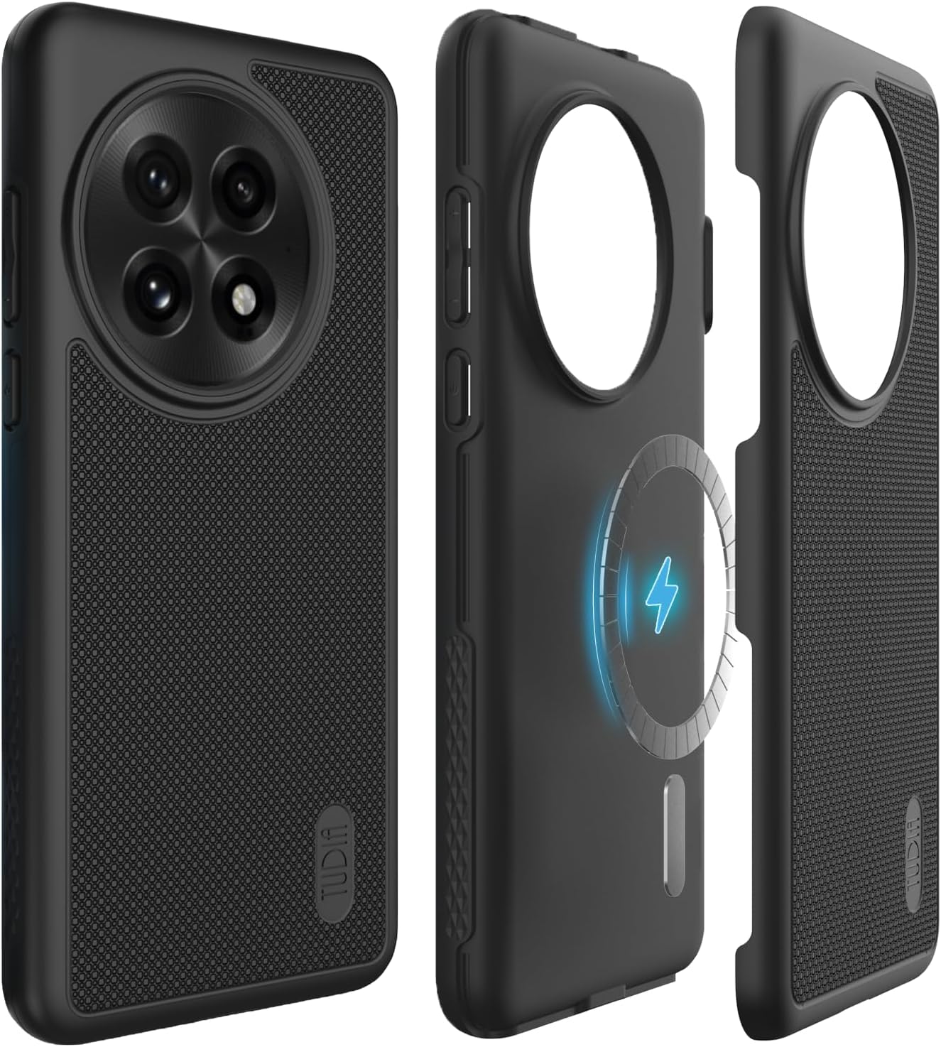 TUDIA MergeGrip for OnePlus 13 Case 5G (2025) - [Magsafe Compatible] Military Grade Drop Tested Dual Layer Shockproof Slim Heavy Duty Tough Cover Phone Cases (Matte Black)