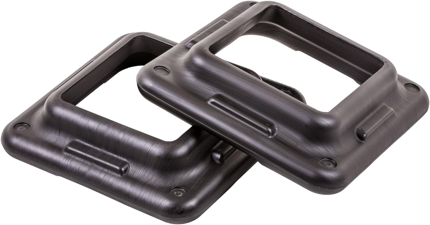 The Step (Made in the USA) Original Health Club Aerobic Step Risers in Black for Use with The Step Aerobic Platform – Health Club Size (2 count)