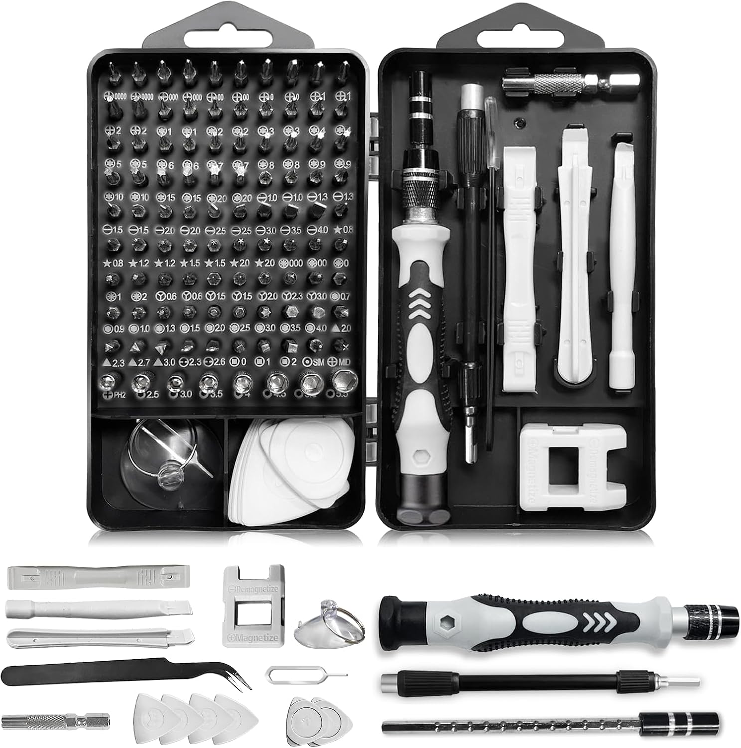 EFAITHFIX Precision Screwdriver Set, Professional 115 in 1 Magnetic Repair Tool Kit for Computer, Mobile Phone, Laptop, Tablet, Game Console, Watch, Camera, Eyeglasses, Electronics, DIY Projects, etc