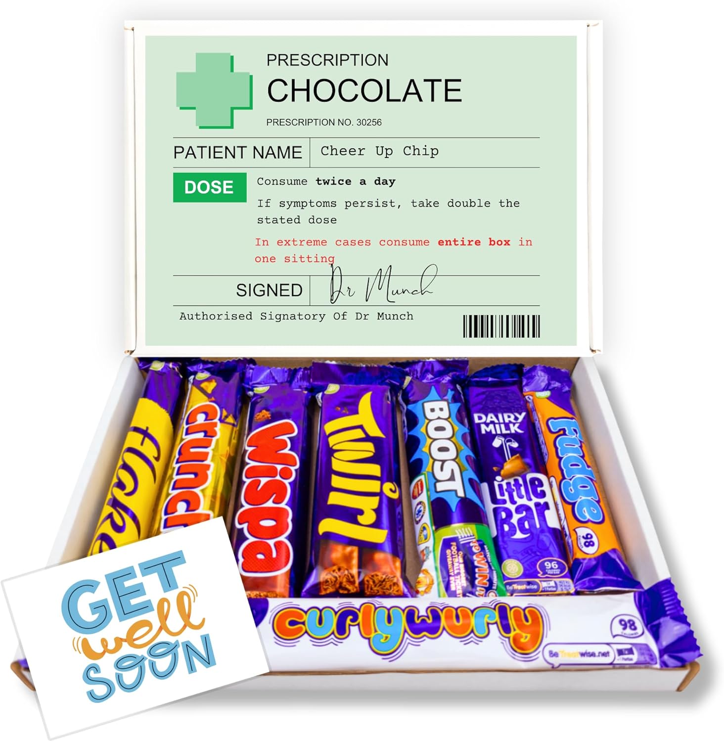 Prescription Chocolate Gift Box: Funny Get Well Soon Gifts For Men, Get Well Soon Gifts For women, Surgery Recovery Gifts, Get Well Soon Chocolate