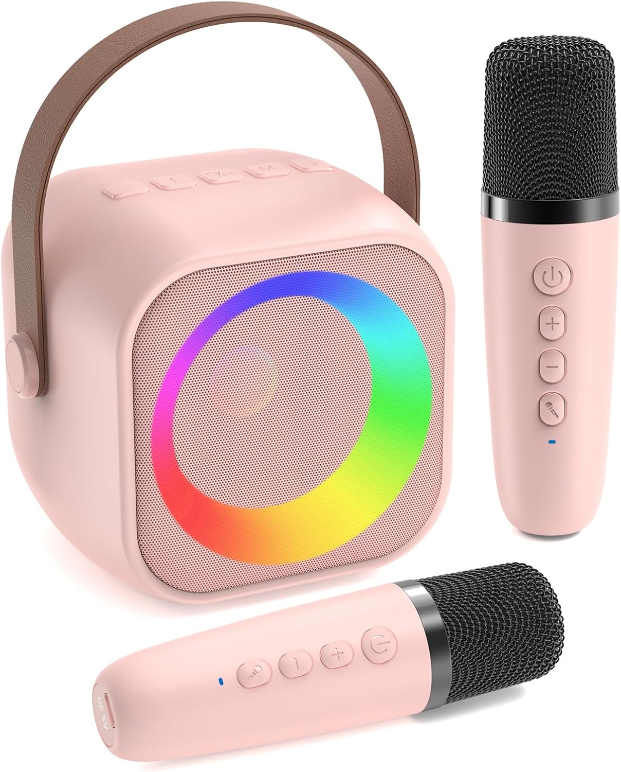Jeefu Karaoke Machine 2 Microphones, Birthday Gifts for Girls Toys Age 3-15 Year Old Girls Gifts Kids Microphone Toys for 3-12 Year Old Girls Birthday Christmas Halloween Presents for Kids