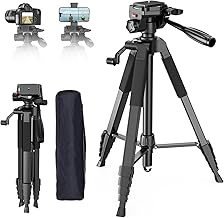 Tripod for Camera, 69 inches Camera Tripod Heavy Duty, Aluminum DSLR Tripod with Carry Bag, Professional Camera Tripod Stand for Spotting Scope Telescope Binoculars,Complete Tripod Units