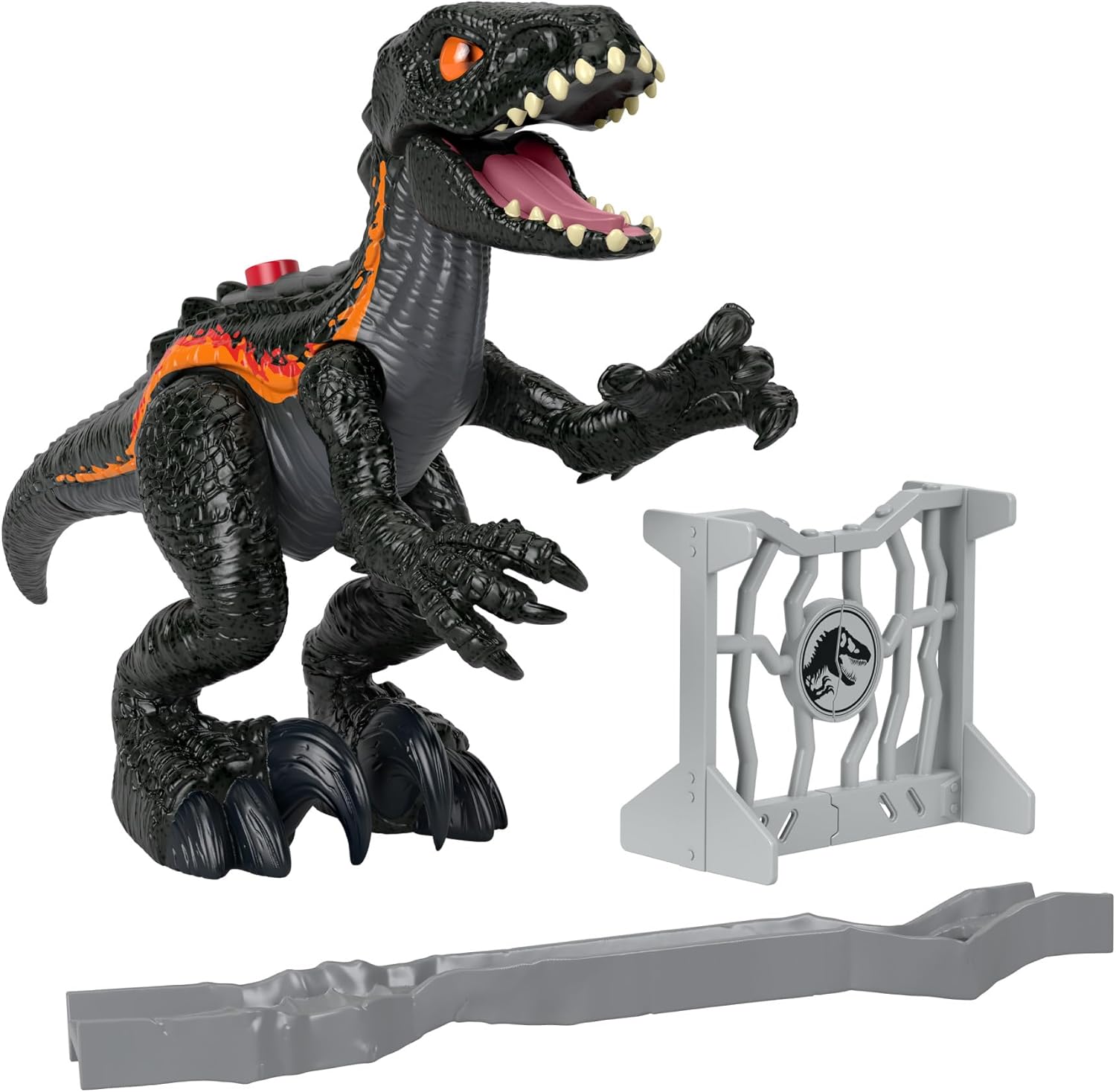 Fisher-Price Imaginext Jurassic World Dinosaur Toy Indoraptor Figure with Scratching Action & Accessories for Preschool Play Ages 3+ Years, HRK70