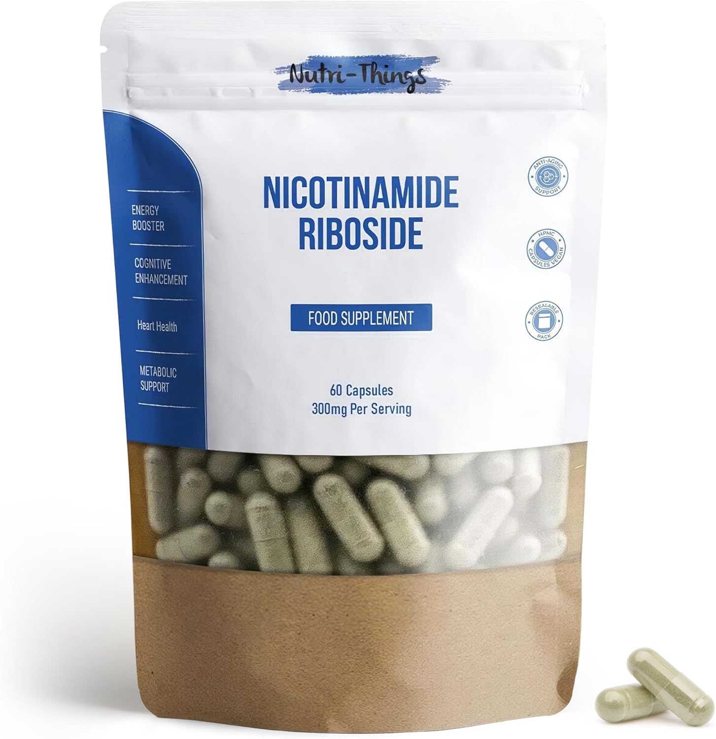 Nicotinamide Riboside Supplement | 60 Capsules | NAD+ Energy Booster