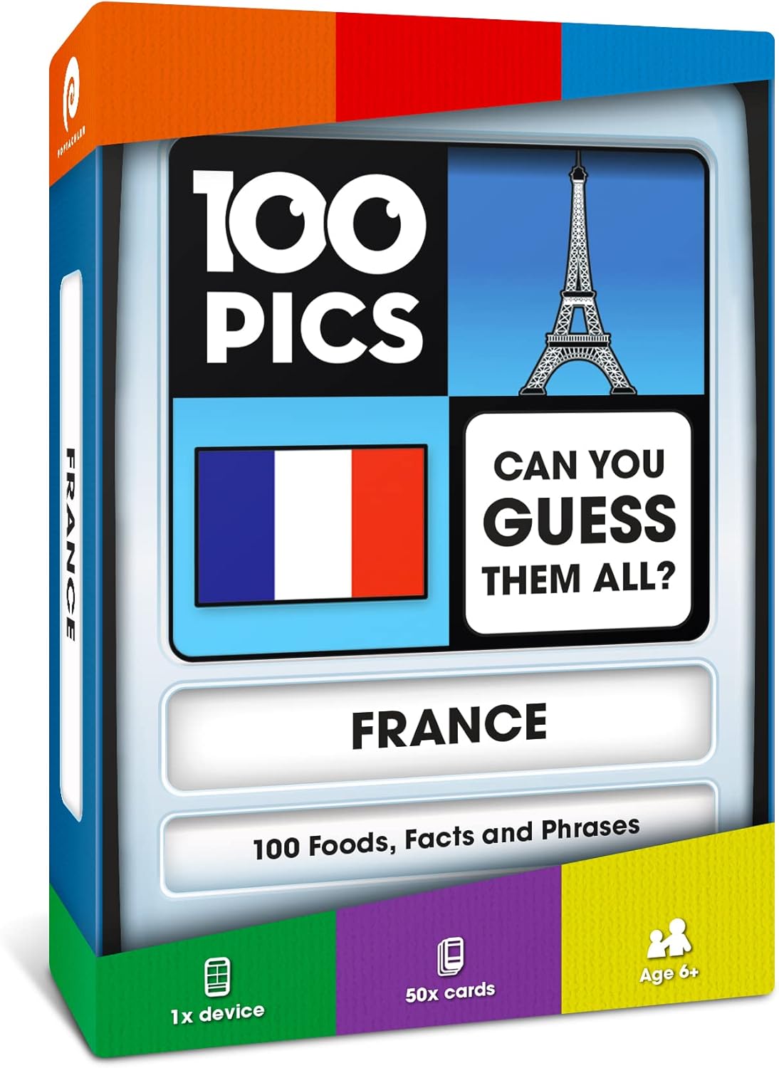 100 PICS France Game | Kids Games | Card Games & Fun Travel Games | Learning Resources | Card Games for Adults and Kids | Family Games | Flash Cards | Kids Travel | Ages 6+