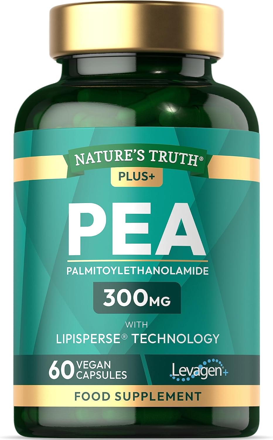 Palmitoylethanolamide Pea | Levagen Plus Pea 300mg | 60 Vegan Capsules | by Nature's Truth