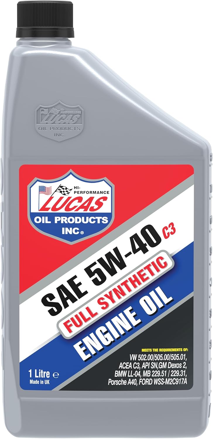 Lucas Oil 47044 Synthetic 5W-40 C3 Engine Oil - 1 Litre