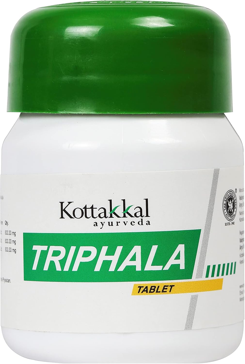 Kottakkal ayurveda® Triphala Tablet - 60 Nos, Improves General Strength & Dental Health - Pack of 1