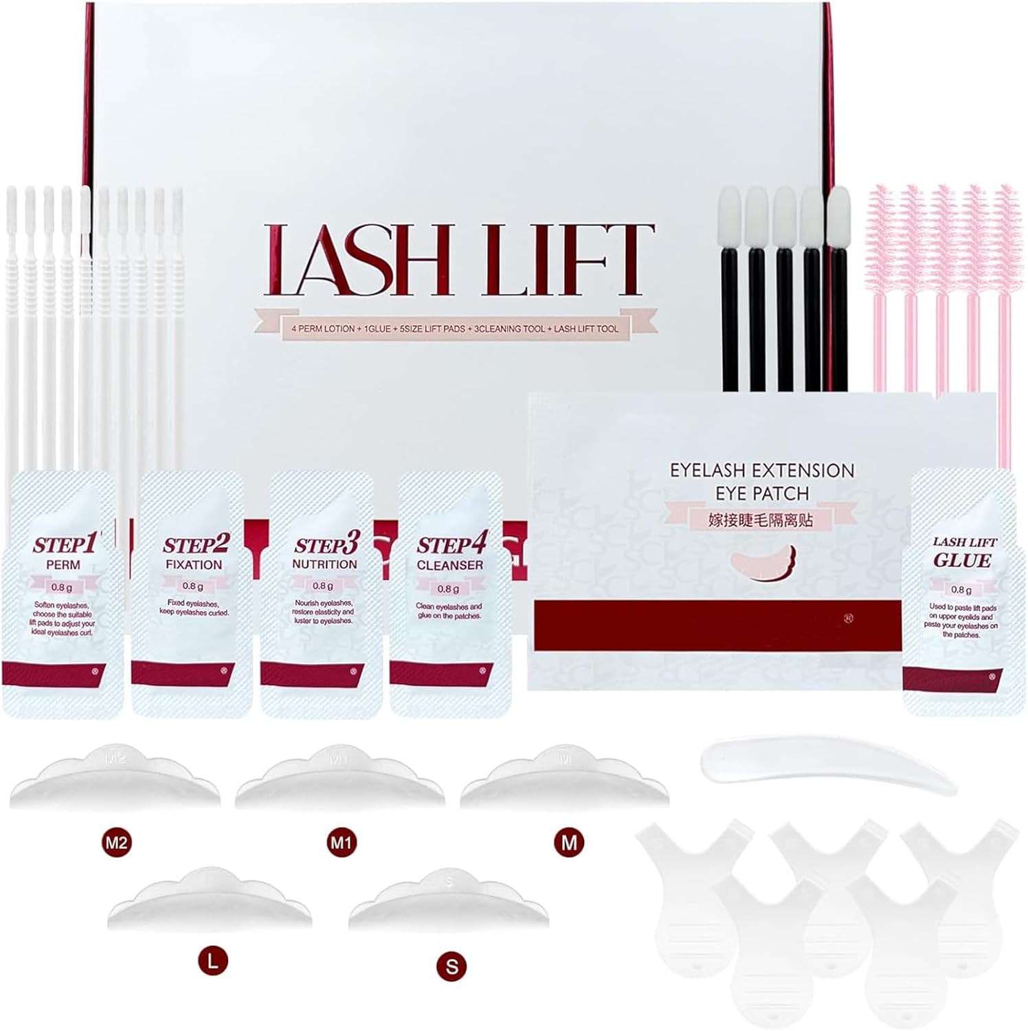 Lash Lift Kit, Professional Eyelash Lift Kit, Eyelash Perming Kit, 2025 Upgraded Lash Lift Set, Lash Perm Kit Suitable for Salon and Home Use