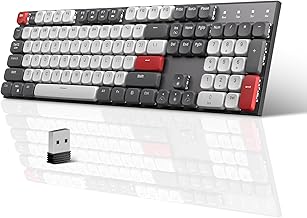 MageGee Wireless Mechanical Keyboard Moon104 RGB Backlight Triple Mode 2.4GHz/BT/USB-C Wired Office Keyboard for Computer/Desktop/PC/Laptop/Surface/Smart TV and Windows 10/8/ 7