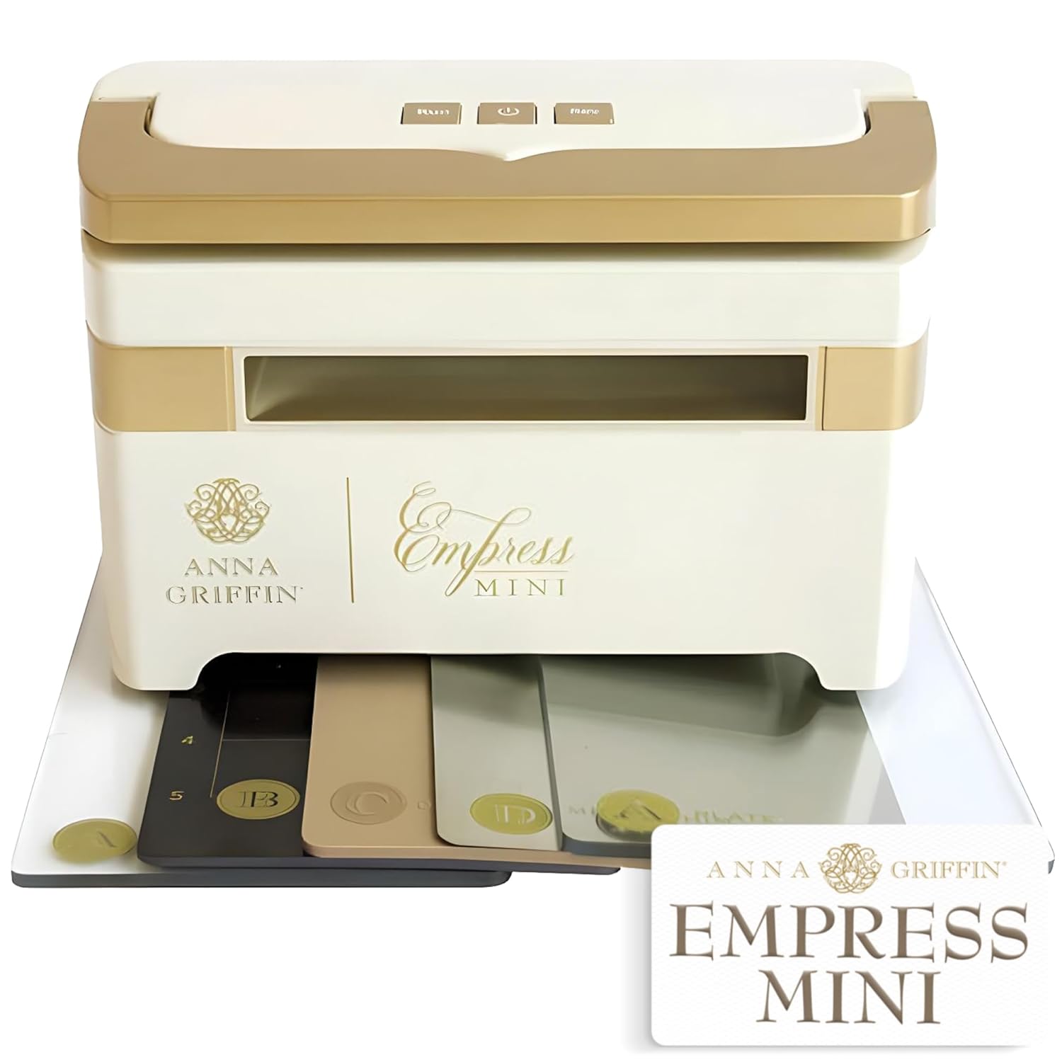 Anna Griffin Empress Machine - MINI Electric Die Cutting and Embossing Machine for Card Making, Scrapbooking Die-Cut Machines, Mini Die Cutting Machines with Complete Plate System - 7.5 x 4 x 4.5