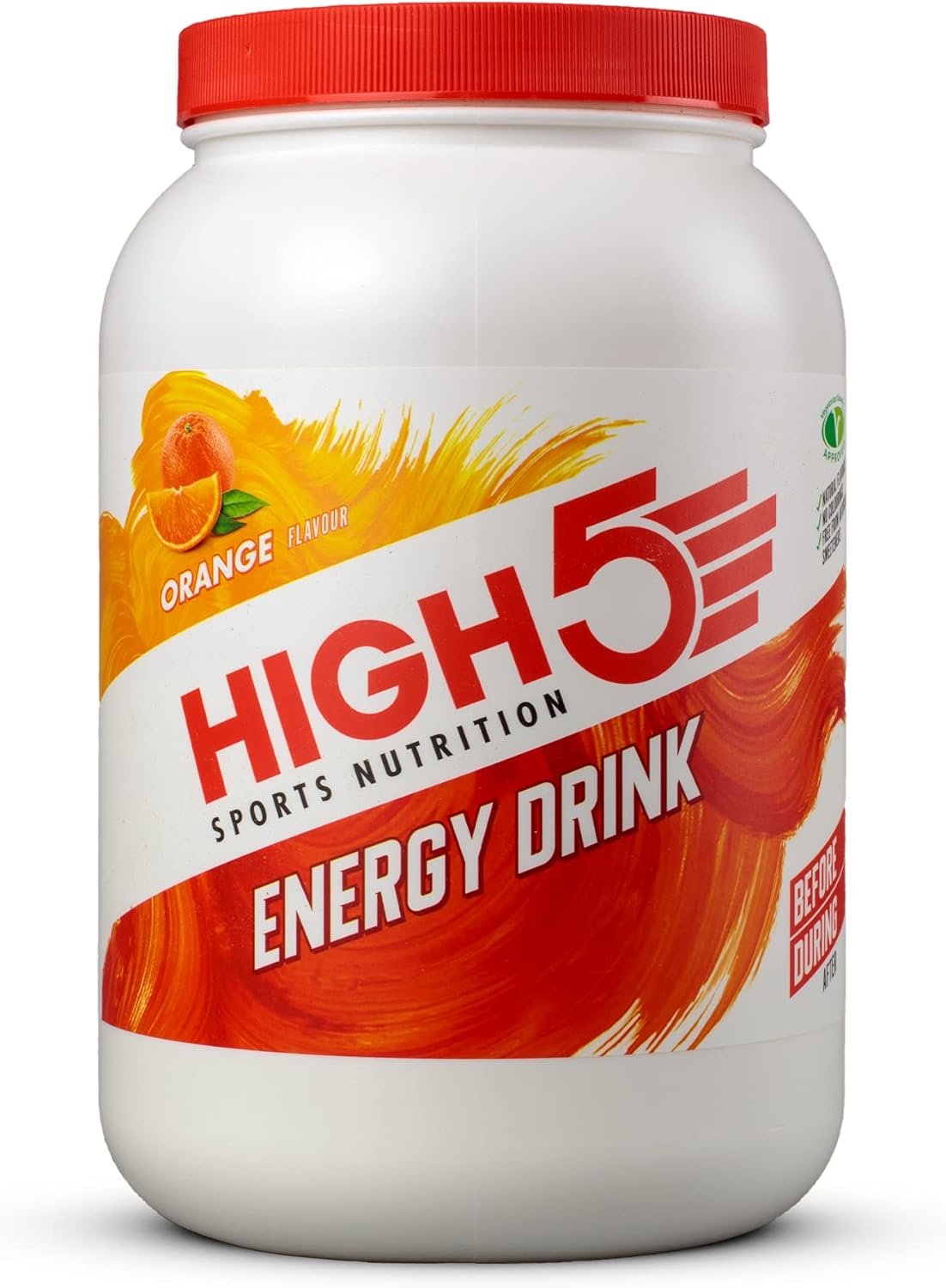 HIGH5 Energy Drink - Electrolytes Sport Energy Drink Powder - Isotonic Drink with 2:1 Fructose - Hydration for Running, Cycling, Endurance Fuel - Natural Flavours, Vegan (Orange, 2.2kg - 46 Servings)