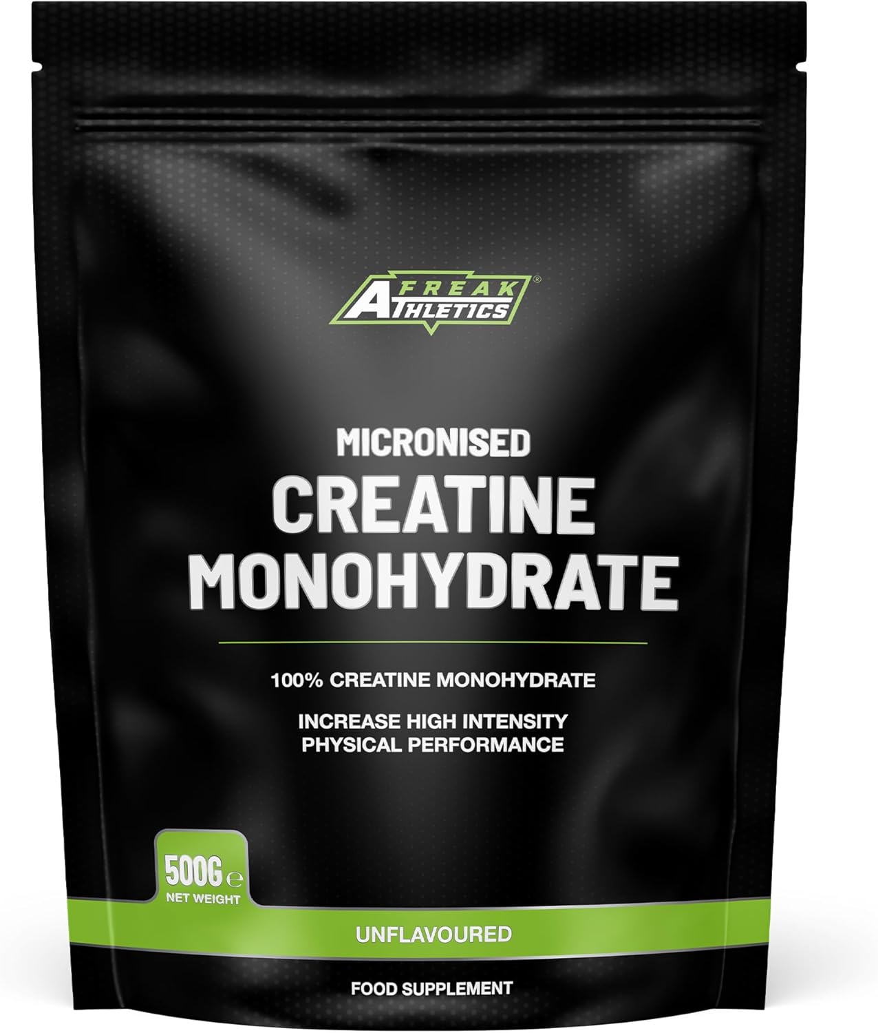 Freak Athletics Creatine Monohydrate Powder 500g (142 Servings Unflavoured) 100% Micronised Creatine Powder