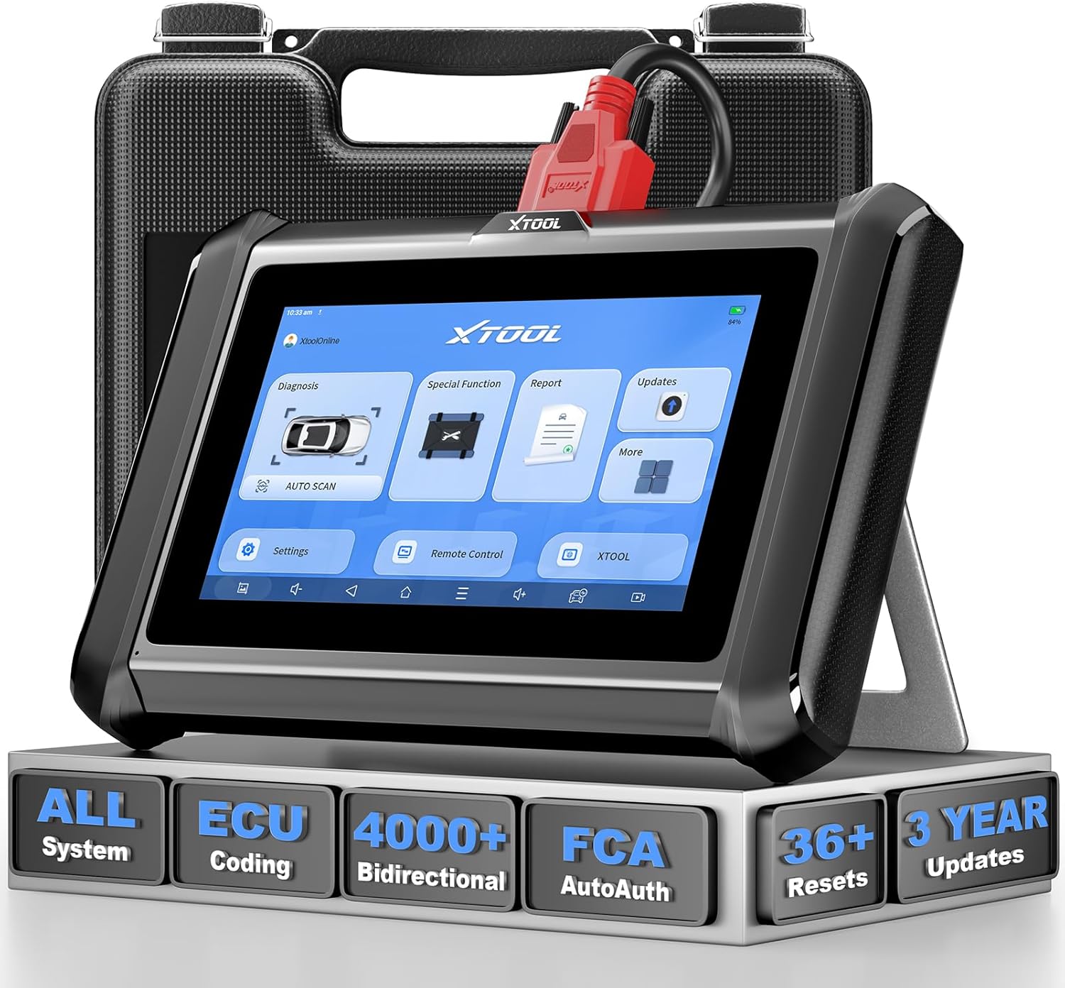 XTOOL D7S OBD2 Scanner Diagnostic Tool 2025 Bidirectional Scan Tool Ver. of D7 with ECU Coding, Active Test, FCA, All-System 39+ Resets, Crankshaft Relearn, DoIP/CAN FD, 3-Yr Update