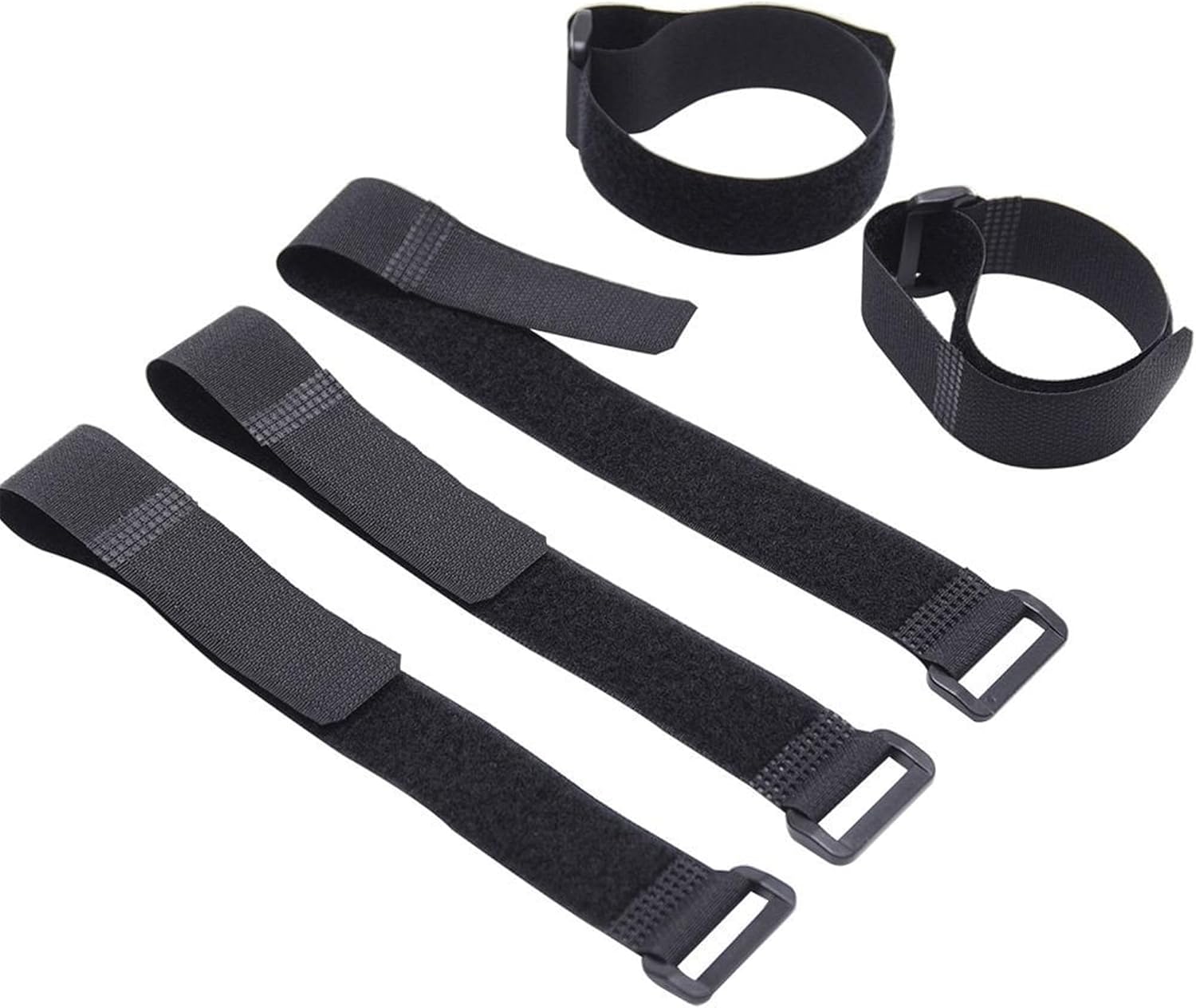 Plastic Buckle Hook and Loop Strap Fastener Cable Ties re-usable Straps (0.79" x 1.97ft / 2cm x 60cm) x2